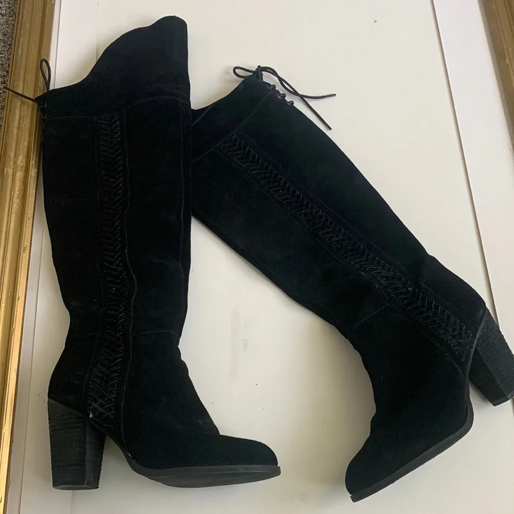 Sabicca over the knee suede leather boots size 9